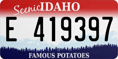 ID license plate E419397