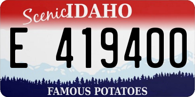 ID license plate E419400