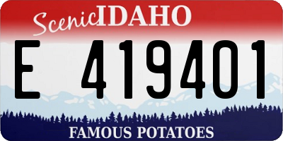 ID license plate E419401