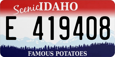 ID license plate E419408
