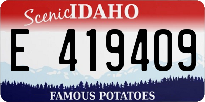 ID license plate E419409