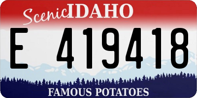ID license plate E419418