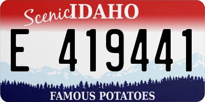 ID license plate E419441