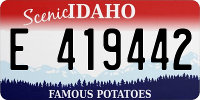 ID license plate E419442