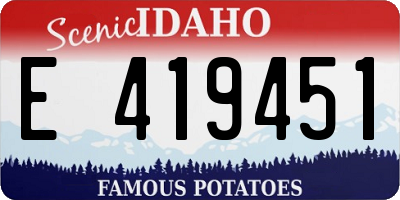 ID license plate E419451