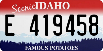 ID license plate E419458