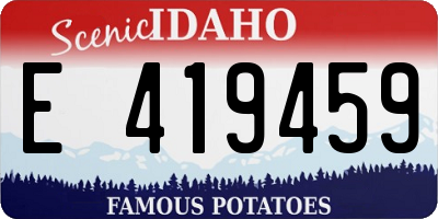 ID license plate E419459