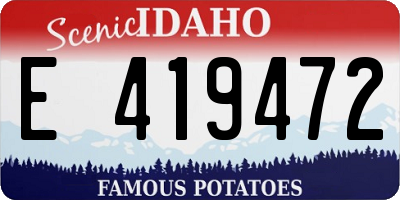 ID license plate E419472