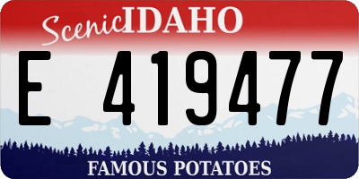 ID license plate E419477