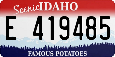 ID license plate E419485