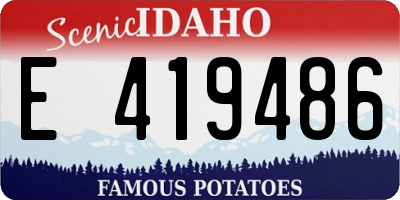 ID license plate E419486