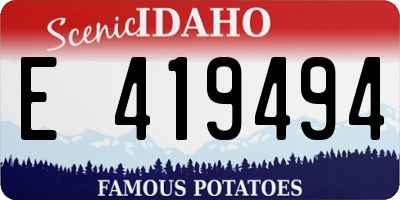 ID license plate E419494
