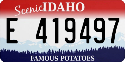 ID license plate E419497