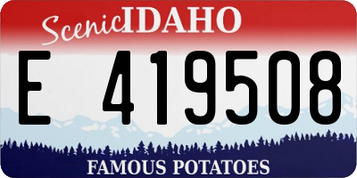 ID license plate E419508