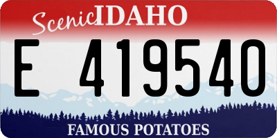 ID license plate E419540