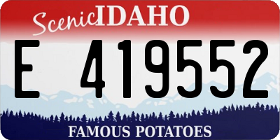 ID license plate E419552