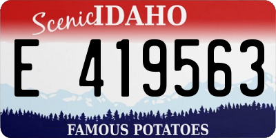 ID license plate E419563