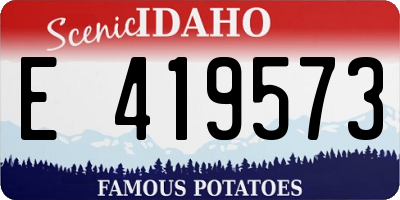 ID license plate E419573