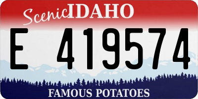 ID license plate E419574