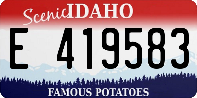 ID license plate E419583
