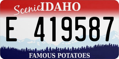 ID license plate E419587