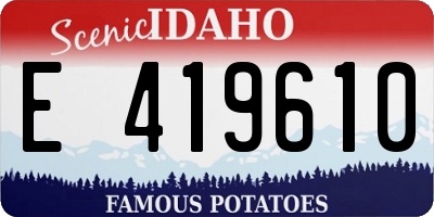 ID license plate E419610