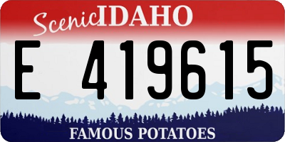 ID license plate E419615