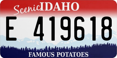 ID license plate E419618