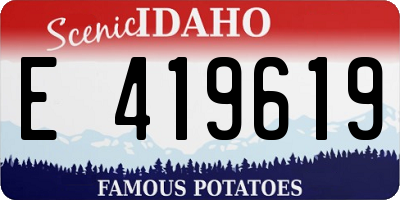 ID license plate E419619