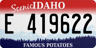 ID license plate E419622