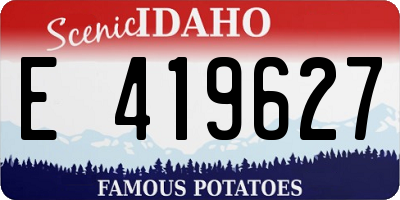 ID license plate E419627