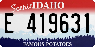 ID license plate E419631