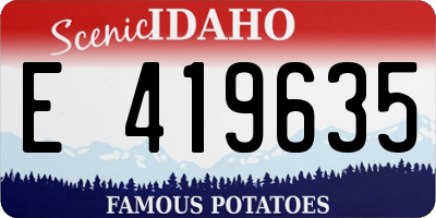 ID license plate E419635