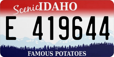 ID license plate E419644