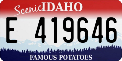 ID license plate E419646