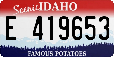 ID license plate E419653