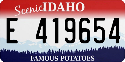 ID license plate E419654