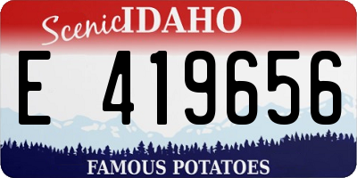 ID license plate E419656