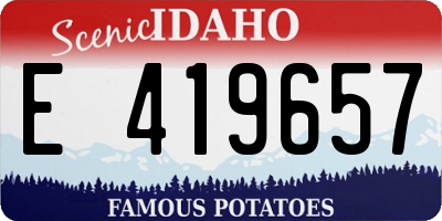 ID license plate E419657