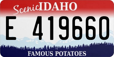 ID license plate E419660