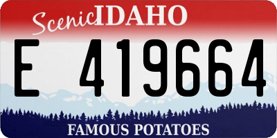 ID license plate E419664