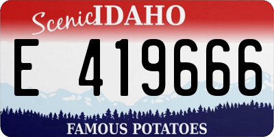 ID license plate E419666