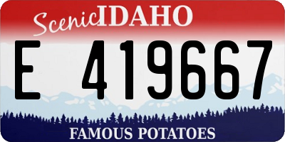 ID license plate E419667