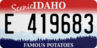 ID license plate E419683