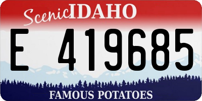 ID license plate E419685