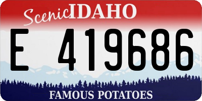 ID license plate E419686