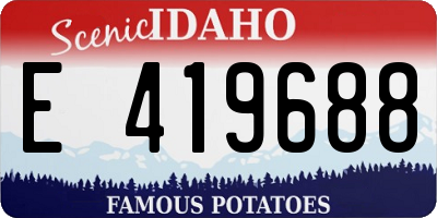 ID license plate E419688