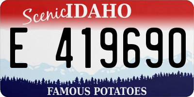 ID license plate E419690