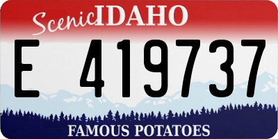 ID license plate E419737