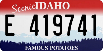 ID license plate E419741